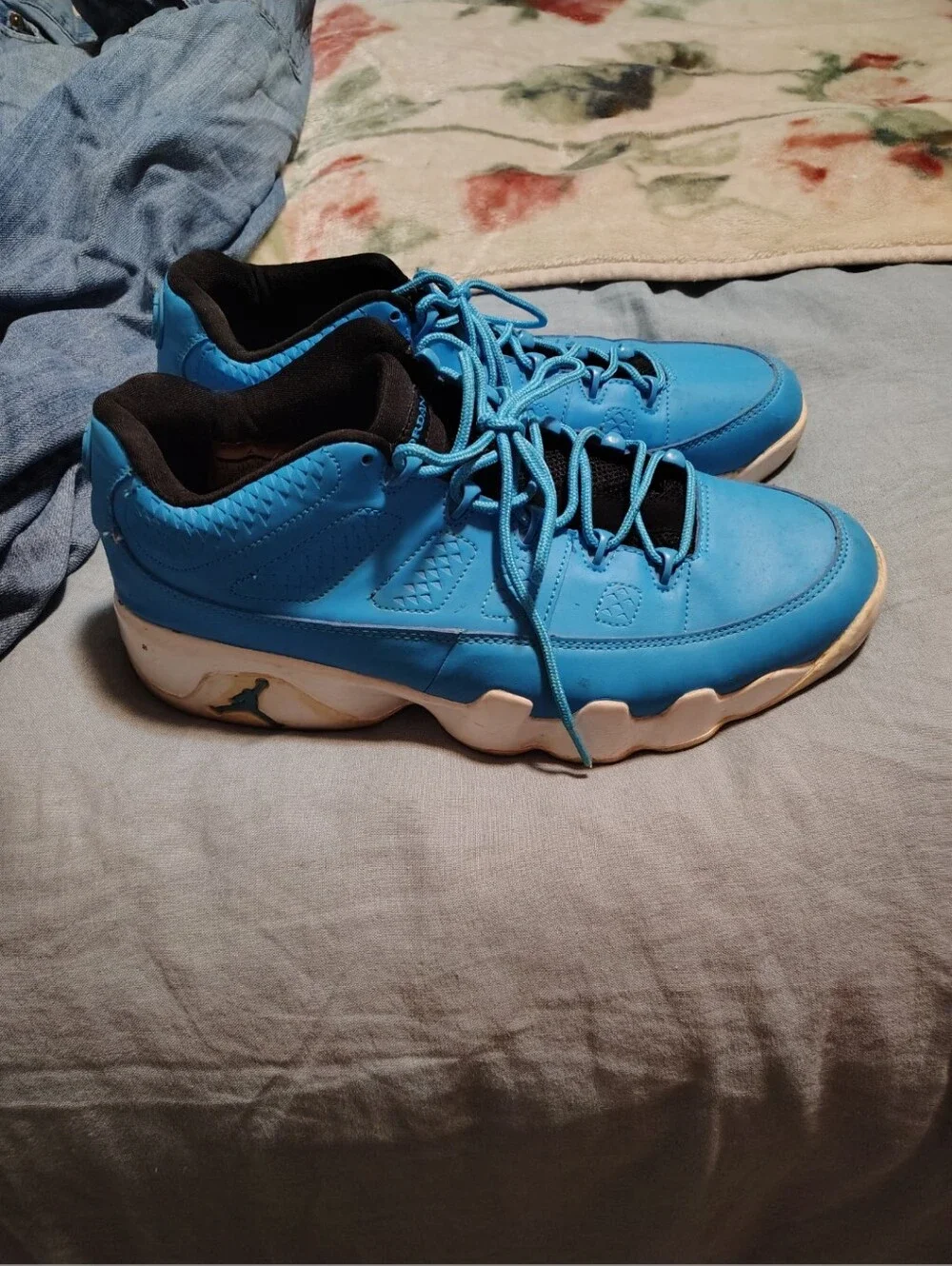 Light Blue Low-Top Jordans